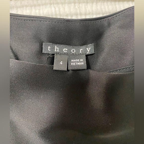 Theory black silky slip skirt - Picture 4 of 4